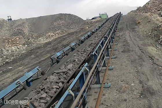 Gebogen Riemtransportband over lange afstand voor de Behandeling van Bulkmaterialen