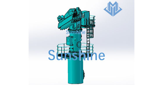 2.5t22m elektrische hydraulische vouwbare boom mariene kraan voor zeeondersteuningsvaartuig