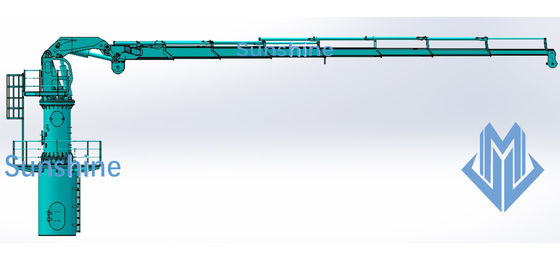 2.5t22m elektrische hydraulische vouwbare boom mariene kraan voor zeeondersteuningsvaartuig