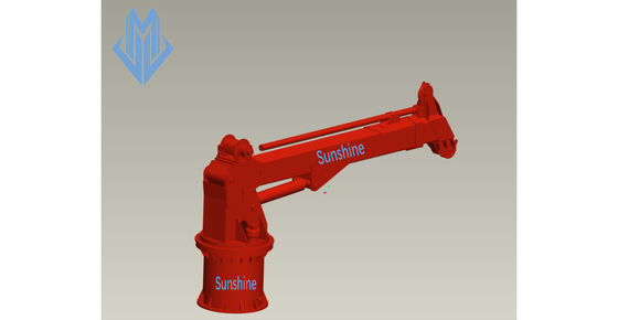 7t10m het Elektrische Telescopische Schip van Boom Hydraulische Marine Cranes For Mounting On