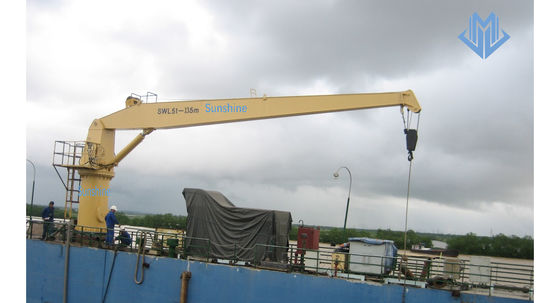 ABS Certificaat 5t15m Stijve Boom Marine Crane For General Cargo Handling