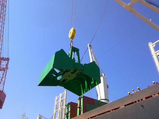 10 de Greepemmer van Clamshell van de kubusmeter Elektrische Hydraulische voor het Bulkmaterialen Leegmaken