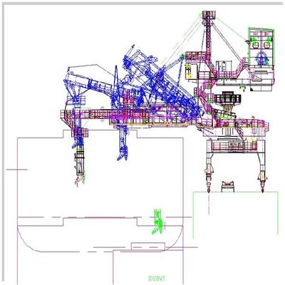 De bulkmaterialen blijven ladend Riemtype Capaciteit 1000 van Schipladers Tph