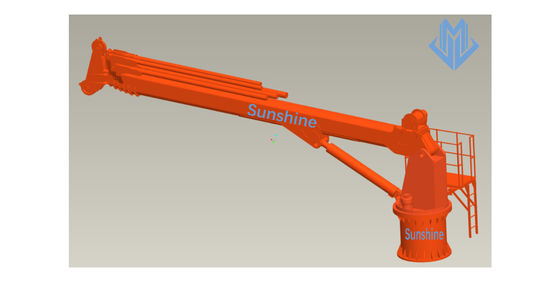 Doosboom Telescopische Marine Crane en voor de kust voor Zee de Dienstschip