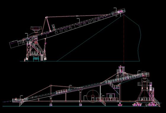 Zijcantileverstapelaar die Materiaal om Materiaal in Veekraal stapelen Te stapelen