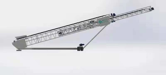 De mobiele Telescopische Transportband van de Riem Radiale Stapelaar of Bulkmaterialenbehandeling 800 t/h